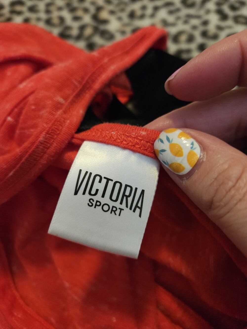 Victoria's Secret 'Victoria Sport' Women's Marl Red/Orange Tank Top, Size Large - Picture 7 of 11